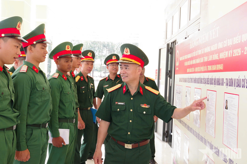 Bộ CHQS tỉnh Lâm Đồng kiểm tra công tác chuẩn bị bầu cử tại Trung đoàn 994B