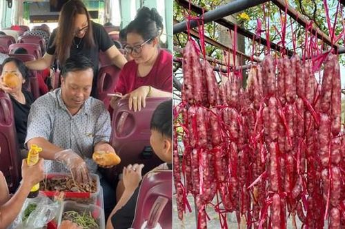 Gia đình 45 người đi du xuân, mang theo 20 con vịt, gà, 30kg lạp xưởng