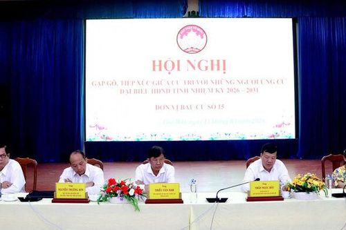 Ứng cử viên đại biểu HĐND tỉnh tiếp xúc cử tri xã Chợ Mới