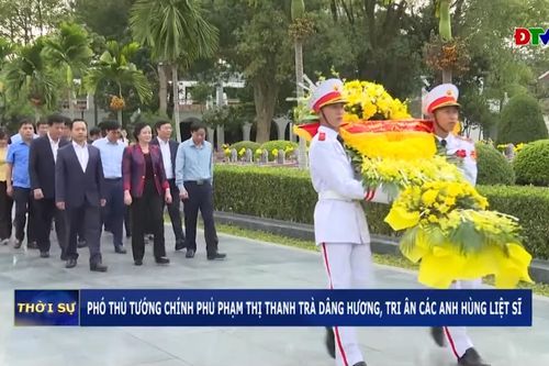 Phó Thủ tướng Chính phủ Phạm Thị Thanh Trà dâng hương, tri ân các anh hùng, liệt sĩ