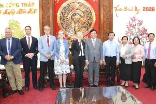 Lãnh đạo tỉnh Đồng Tháp tiếp và làm việc với Đoàn công tác Đại sứ quán Úc tại Việt Nam