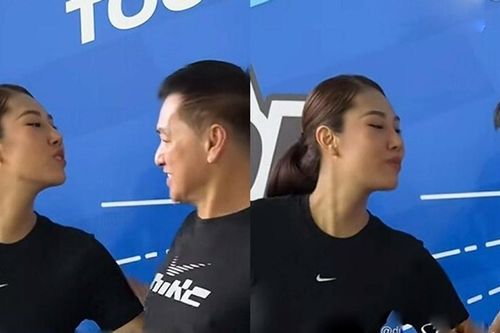 Nghệ sĩ Quang Minh và vợ trẻ Tăng Khánh Chi gây chú ý tại sự kiện thể thao