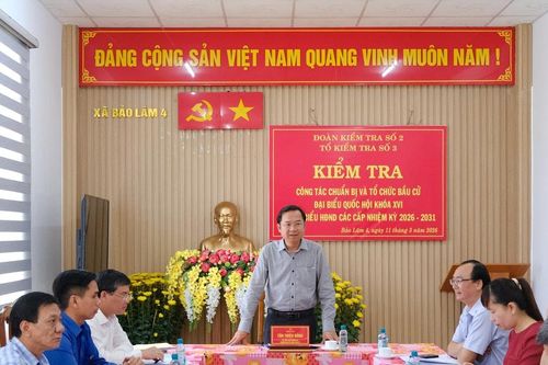 UBBC tỉnh Lâm Đồng rà soát công tác chuẩn bị bầu cử tại các xã Bảo Lâm