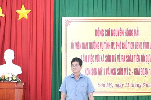 Lâm Đồng rà soát tiến độ triển khai KCN Sơn Mỹ 1 và Sơn Mỹ 2