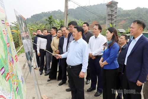 Bí thư Tỉnh ủy Hầu A Lềnh kiểm tra tiến độ thực hiện Dự án cao tốc Tuyên Quang – Hà Giang giai đoạn 2