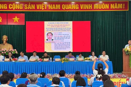 Tổng Thư ký Quốc hội, Chủ nhiệm Văn phòng Quốc hội Lê Quang Mạnh tiếp xúc cử tri xã đảo Thạnh An, xã An Thới Đông, TP. Hồ Chí Minh