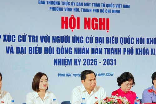 Tổng Thư ký Quốc hội, Chủ nhiệm Văn phòng Quốc hội Lê Quang Mạnh tiếp xúc cử tri phường Vĩnh Hội