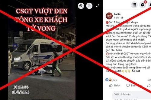 Công an TP Cần Thơ bác bỏ thông tin bịa đặt về CSGT gây tai nạn
