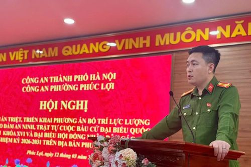 Triển khai phương án bảo đảm an ninh, an toàn ngày bầu cử tại phường Phúc Lợi