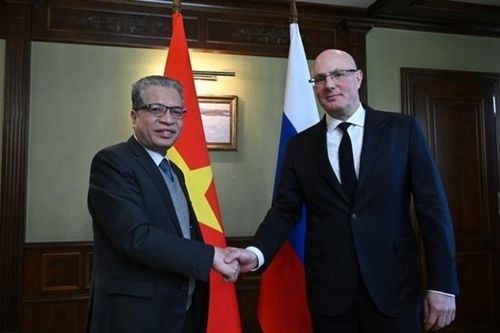Đại sứ Đặng Minh Khôi gặp làm việc với Phó Thủ tướng Chính phủ Nga D. Chernyshenko