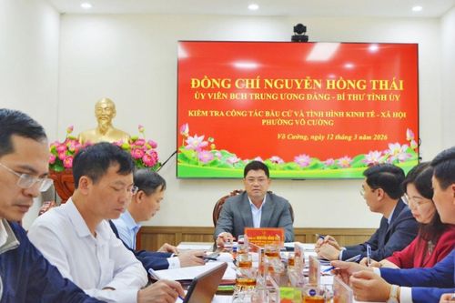 Bí thư Tỉnh ủy Bắc Ninh làm việc tại phường Võ Cường về kinh tế - xã hội và công tác bầu cử