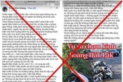 Công an Đắk Lắk xác minh tài khoản tung tin giả 'CSGT tử vong khi truy đuổi người vi phạm'
