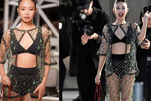 Jennie (BLACKPINK) 'đốt cháy' Paris Fashion Week với váy lưới táo bạo