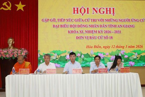 Ứng cử viên đại biểu HĐND tỉnh An Giang đơn vị bầu cử số 18 tiếp xúc cử tri tại xã Hòa Điền