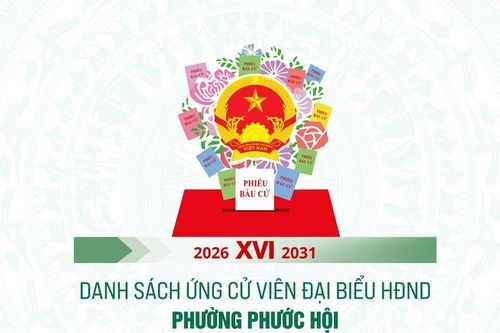 Danh sách những người ứng cử đại biểu HĐND phường Phước Hội nhiệm kỳ 2026-2031