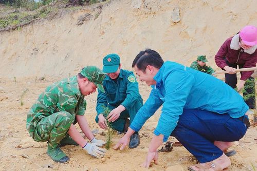 Đồn Biên phòng Bản Máy phát động trồng cây 'Vành đai biên giới xanh'