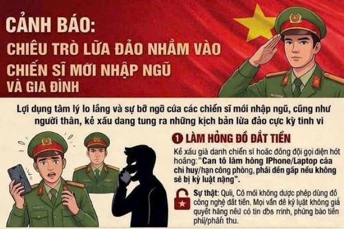 Cảnh giác chiêu trò lừa đảo 'gia đình chiến sĩ mới nhập ngũ'