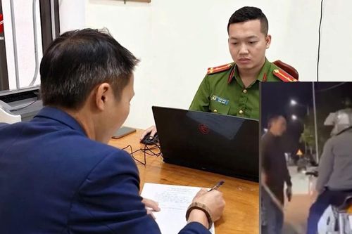 Công an làm việc với tài xế ô tô cầm gậy đe dọa người đi xe máy
