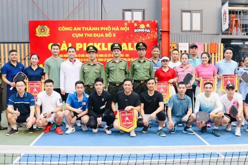 Sôi động giải pickleball Cụm thi đua số 5 CATP Hà Nội