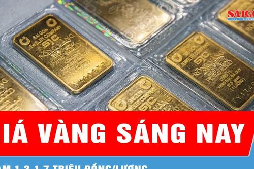 Sáng nay, giá vàng giảm 1,3-1,7 triệu đồng/lượng