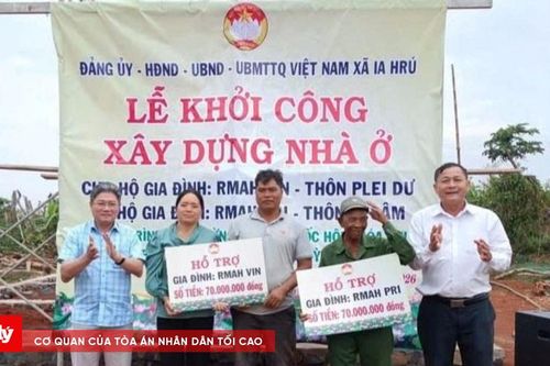 Chào mừng Ngày hội non sông, xã Ia Hrú khởi công xây nhà cho hộ nghèo