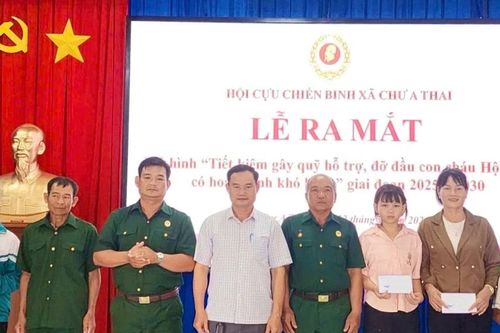 Cựu chiến binh xã Chư A Thai ra mắt mô hình tiết kiệm gây quỹ hỗ trợ con cháu hội viên khó khăn