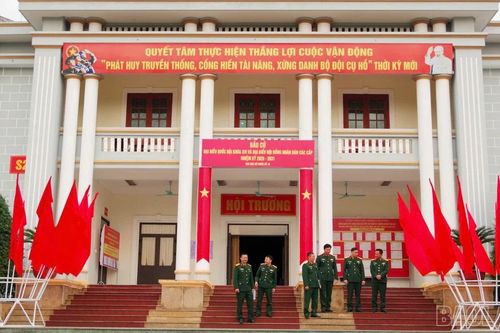 Bộ Chỉ huy Quân sự tỉnh kiểm tra công tác chuẩn bị bầu cử tại Ban Chỉ huy Phòng thủ khu vực 1 - Cam Đường
