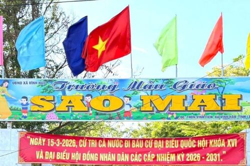 Tuổi trẻ Vĩnh Hảo sáng tạo tuyên truyền ngày hội bầu cử