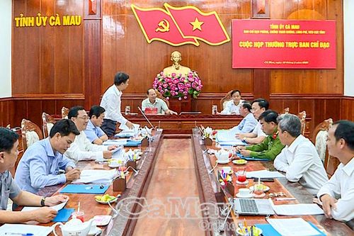 Thường trực Ban Chỉ đạo phòng, chống tham nhũng, lãng phí, tiêu cực tỉnh họp đánh giá công tác tháng 2