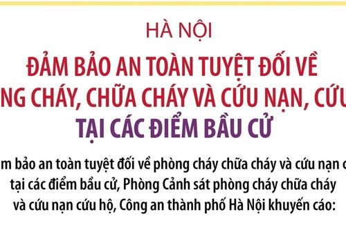 Hà Nội đảm bảo an toàn tuyệt đối về phòng cháy, chữa cháy và cứu nạn, cứu hộ tại các điểm bầu cử