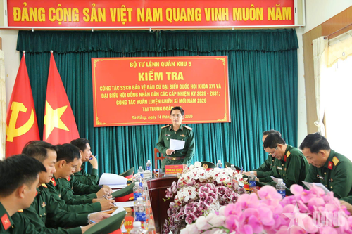 Quân khu 5 kiểm tra công tác sẵn sàng chiến đấu và huấn luyện chiến sĩ mới