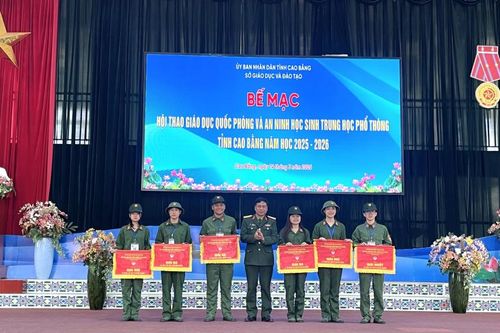Bế mạc Hội thao Giáo dục quốc phòng và an ninh học sinh THPT tỉnh Cao Bằng