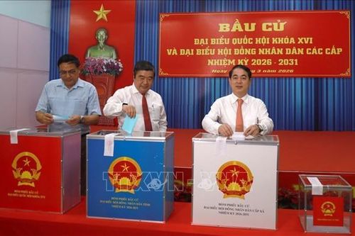 Cử tri tỉnh Khánh Hòa đi bầu cử từ rất sớm, một số nơi đã hoàn thành