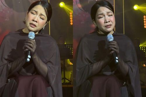 Diva Mỹ Linh bật khóc trên sân khấu