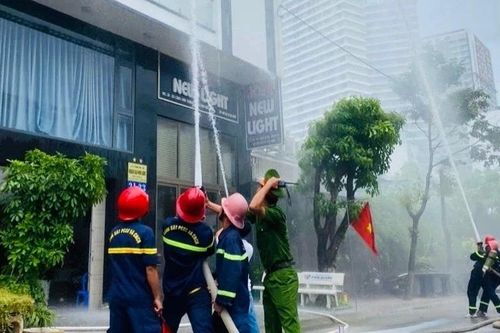 Diễn tập phương án chữa cháy, cứu nạn cứu hộ tại 2 khách sạn ở phường Quy Nhơn Nam