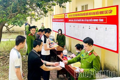 Gần 2.000 người bị tạm giữ, tạm giam ở Phú Thọ thực hiện quyền bầu cử