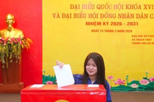 Cử tri xã Thạch Thất mang theo niềm tin tham gia bầu cử