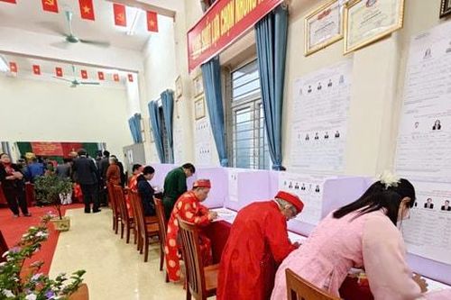 Xã Hưng Đạo: 100% cử tri tham gia bỏ phiếu bầu cử