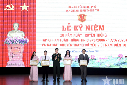 Tạp chí An toàn thông tin (Ban Cơ yếu Chính phủ) kỷ niệm 20 năm Ngày truyền thống
