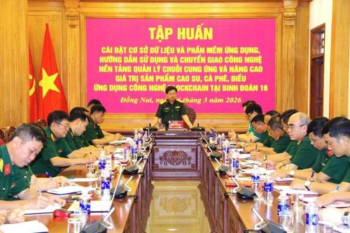 Binh đoàn 16 tập huấn, triển khai nền tảng quản lý chuỗi cung ứng ứng dụng công nghệ Blockchain