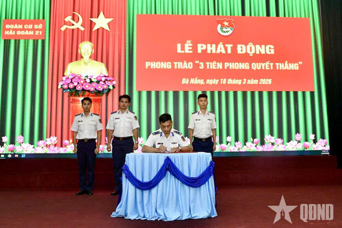 Tuổi trẻ Hải đoàn 21 xung kích thực hiện phong trào '3 Tiên phong quyết thắng'