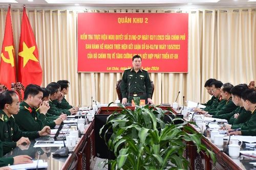 Quân khu kiểm tra thực hiện Nghị quyết 31/NQ-CP tại Lai Châu