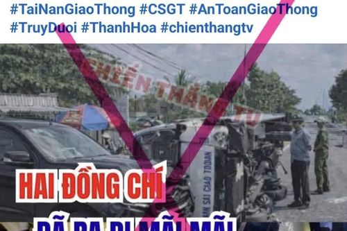 Thực hư thông tin '2 CSGT nằm lại do truy đuổi phương tiện' ở Thanh Hóa