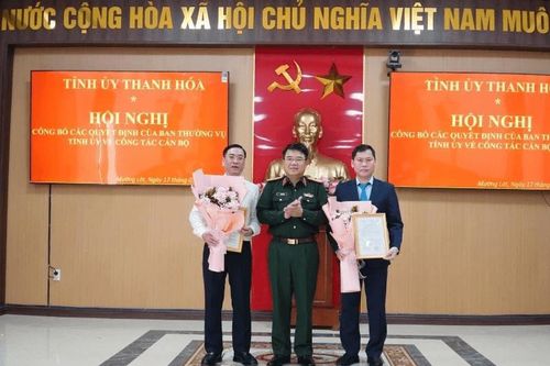 Ban Thường vụ Tỉnh ủy Thanh Hóa công bố quyết định điều động, bổ nhiệm cán bộ