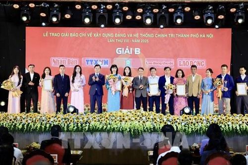 TTXVN giành giải B Giải báo chí về xây dựng Đảng của Hà Nội