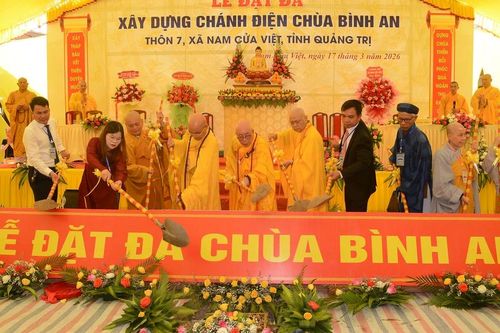 Quảng Trị: Lễ đặt đá xây dựng chánh điện chùa Bình An