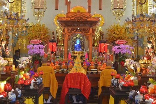 Trang nghiêm pháp hội Dược Sư thất châu tại chùa Pháp Thiện (xã Tân An Hội, TP.HCM)