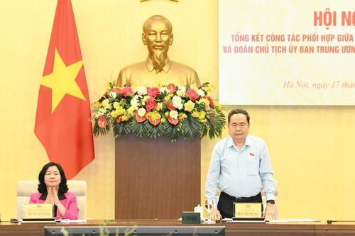 Quốc hội và Mặt trận Tổ quốc tiếp tục phối hợp chặt chẽ, thực chất hơn