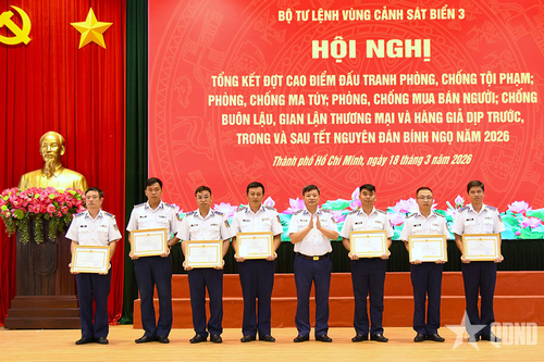 Bộ tư lệnh Vùng Cảnh sát biển 3 tổng kết cao điểm đấu tranh phòng, chống tội phạm