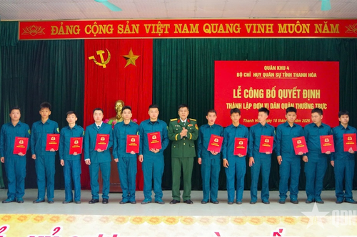 Thanh Hóa thành lập mới 2 trung đội và 154 tiểu đội Dân quân thường trực
